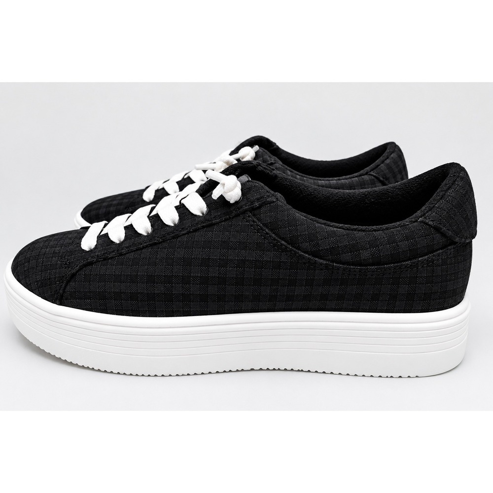 Roxy Platform Sneakers Womens 8.5 Black Gingham Low Top Streetwear Indie Sleaze
